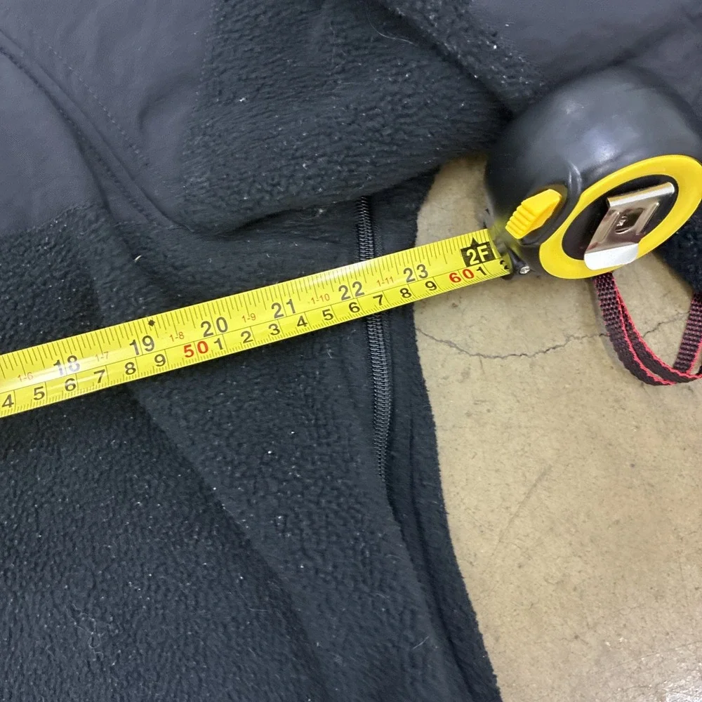 Peckham Polar Military Jacket Mens LARGE Black Fleece Full Zip See Measurements!